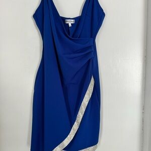 Emerald Sundae Royal Blue Dress with Silver Trim